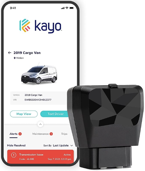 Kayo GPS Tracker and OBD Scanner for Vehicles